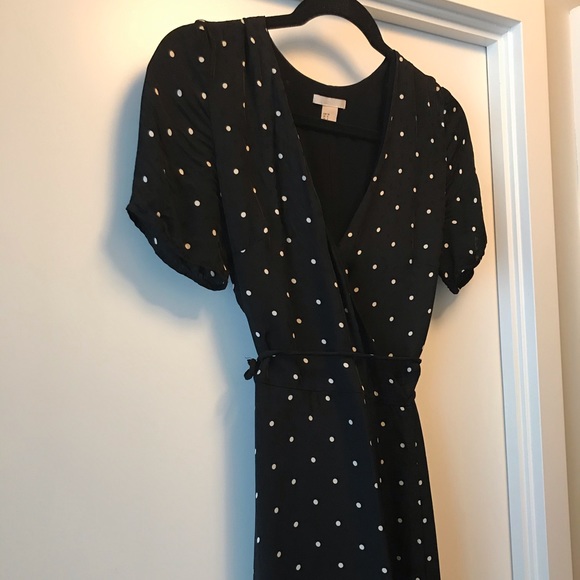 H&M Studio Polka dot maxi wrap dress - Picture 2 of 5